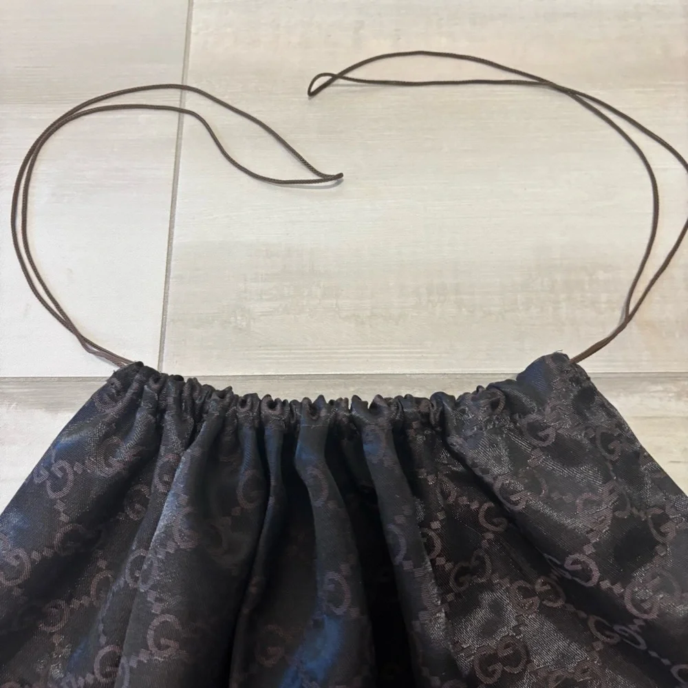 GUCCI Large Brown GG Monogram Draw String Dust Bag